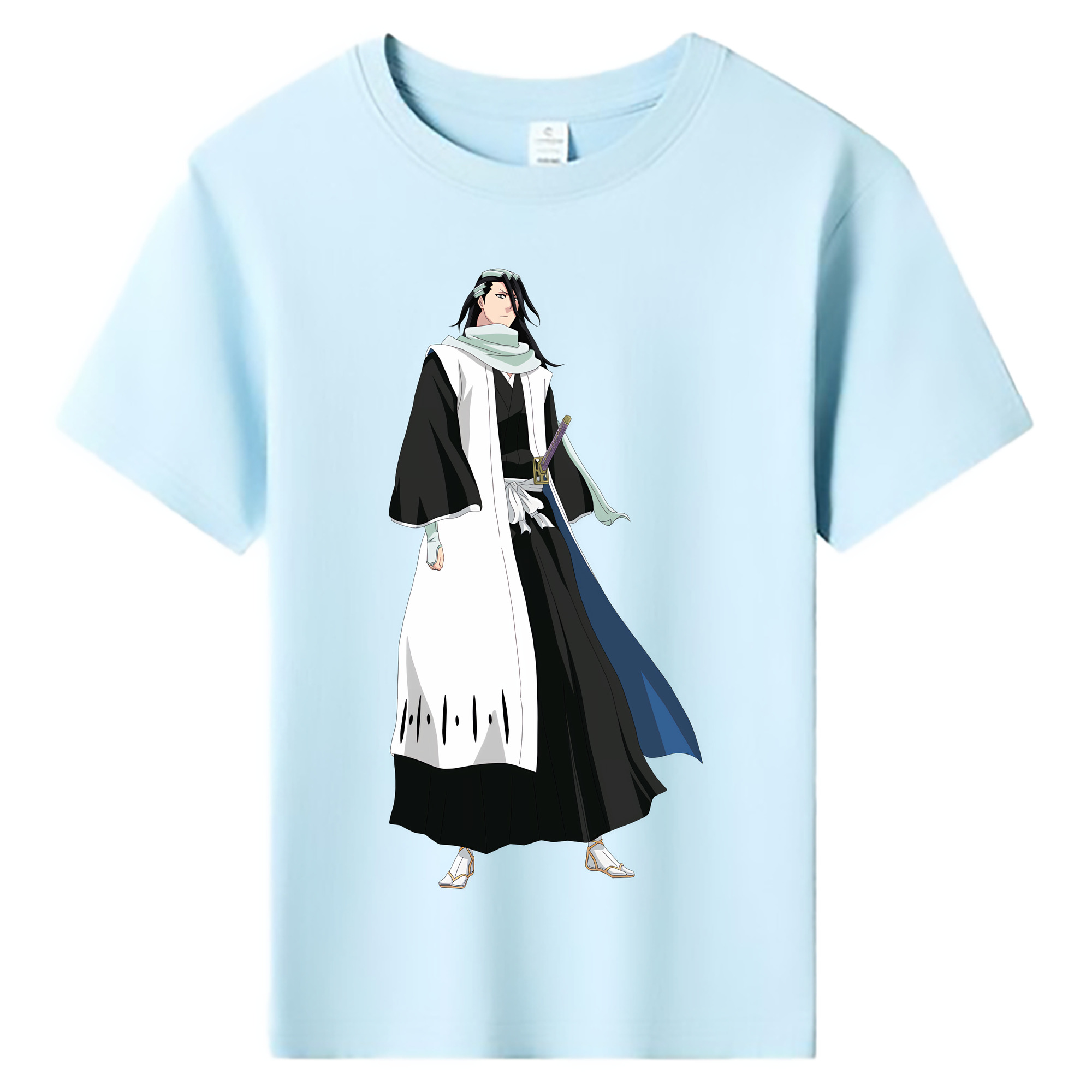 （画像用） ブリーチ くちき びゃくや BLEACH Kuchiki Byakuya 綿100％キッズTシャツ（フロントプリント）